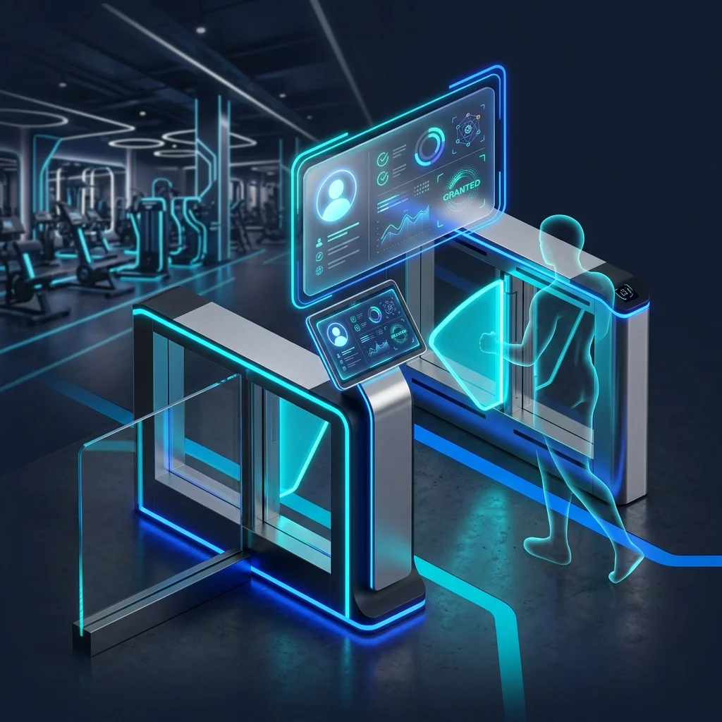 Optical Turnstile Gate Control Kiosk